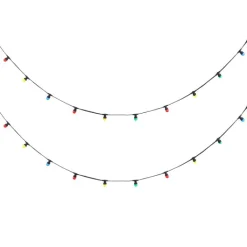 QAZQA Gartenbeleuchtung|Lichterkette*Verbindbare schwarze Lichterkette mit Stecker 10m inkl. E27 20-Lichter IP44 - Lubber