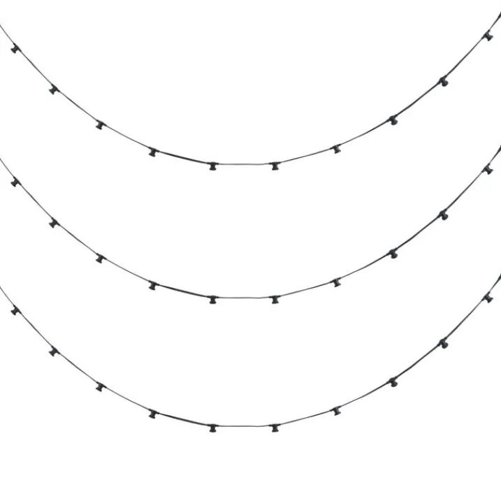 QAZQA Gartenbeleuchtung|Lichterkette*Verbindbare schwarze Lichterkette mit Stecker 14m 30-Lichter IP44 - Lubber