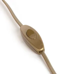 QAZQA Zubehör*Verbindungskabel 80-120 cm mit Schalter und Stecker gold