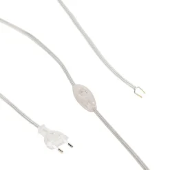 QAZQA Zubehör*Verbindungskabel 80-120cm mit Schalter und Stecker transparent