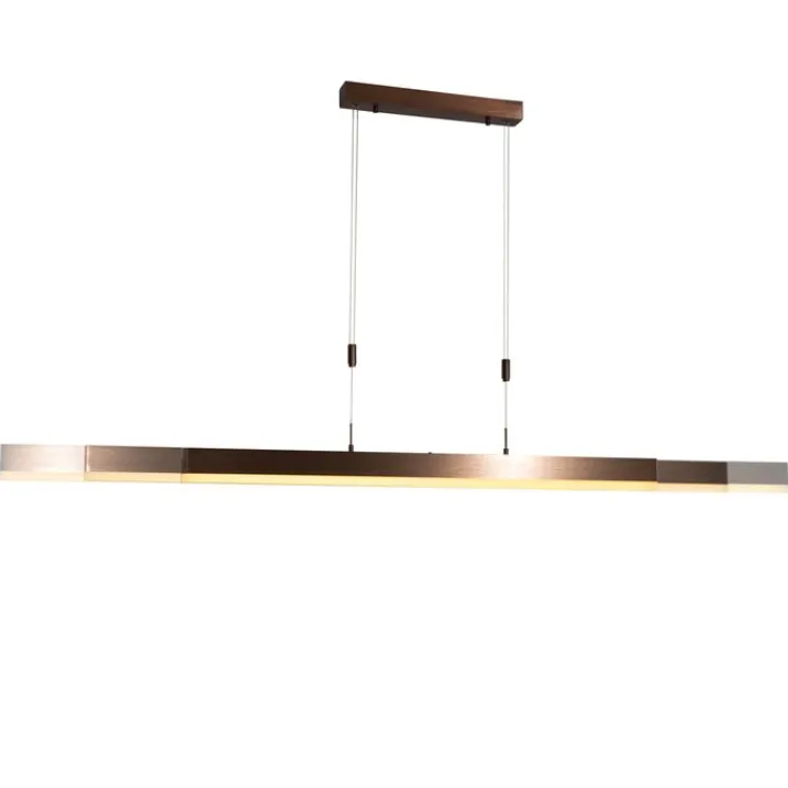 QAZQA Schlafzimmerlampen|Küchenlampen*Verstellbare Hängelampe Dunkelbronze inkl. dimmbarer LED - Lamba