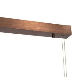 QAZQA Schlafzimmerlampen|Küchenlampen*Verstellbare Hängelampe Dunkelbronze inkl. dimmbarer LED - Lamba