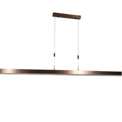 QAZQA Schlafzimmerlampen|Küchenlampen*Verstellbare Hängelampe Dunkelbronze inkl. dimmbarer LED - Lamba