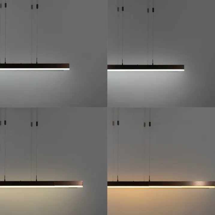 QAZQA Schlafzimmerlampen|Küchenlampen*Verstellbare Hängelampe Dunkelbronze inkl. dimmbarer LED - Lamba