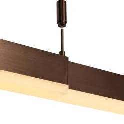 QAZQA Schlafzimmerlampen|Küchenlampen*Verstellbare Hängelampe Dunkelbronze inkl. dimmbarer LED - Lamba