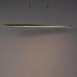 Paul Neuhaus Led-Pendelleuchten|Pendelleuchten*Verstellbare Messing Hängelampe dimm to warm inkl. LED - Juliet