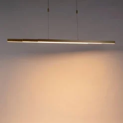 Paul Neuhaus Led-Pendelleuchten|Pendelleuchten*Verstellbare Messing Hängelampe dimm to warm inkl. LED - Juliet