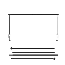 Newgarden Gartenbeleuchtung|Lichterkette*Verstellbarer schwarzer Lichterkettenrahmen - Garland Lift