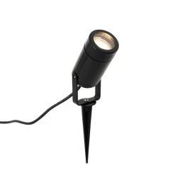 QAZQA Gartenbeleuchtung|Außenstrahler*Verstellbarer schwarzer Spike-Strahler IP65 - Solo Eco