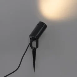 QAZQA Gartenbeleuchtung|Außenstrahler*Verstellbarer schwarzer Spike-Strahler IP65 - Solo Eco