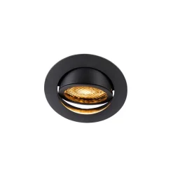 QAZQA Schlafzimmerlampen|Küchenlampen*Vertiefter Fleck schwarz drehbar und kippbar - Ude Honey