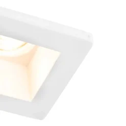 QAZQA Einbaustrahler|Wohnzimmerlampen*Vertiefter Fleck weiß 12 cm quadratisch - Zigeunerstuck