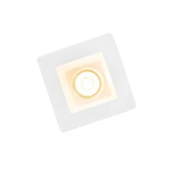 QAZQA Einbaustrahler|Wohnzimmerlampen*Vertiefter Fleck weiß 12 cm quadratisch - Zigeunerstuck