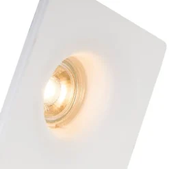 QAZQA Schlafzimmerlampen|Küchenlampen*Vertiefter Fleck weiß 12 cm quadratisch - Zigeunerstuck