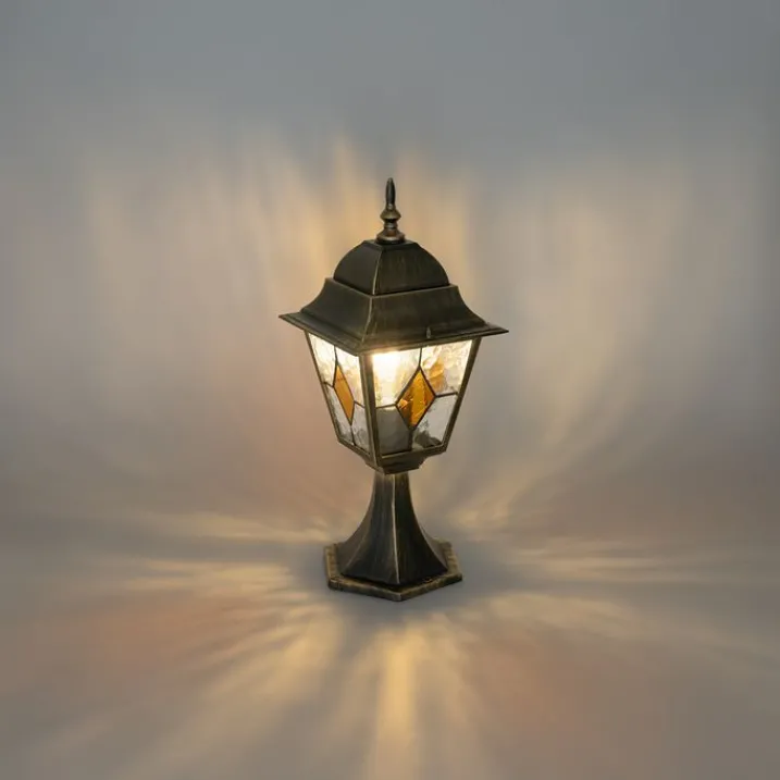 QAZQA Gartenbeleuchtung|Stehlampen Außen*Vintage Außenlaterne Antikgold 45 cm - Antigua