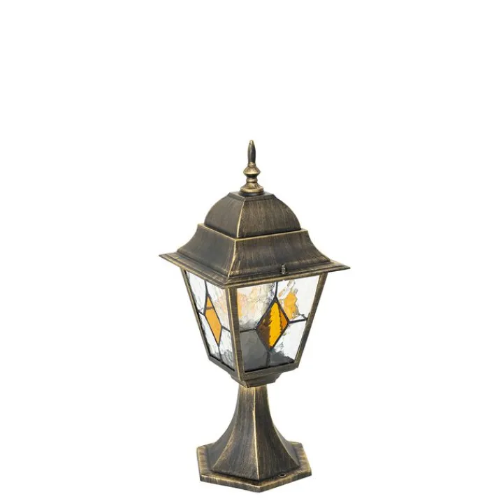 QAZQA Gartenbeleuchtung|Stehlampen Außen*Vintage Außenlaterne Antikgold 45 cm - Antigua