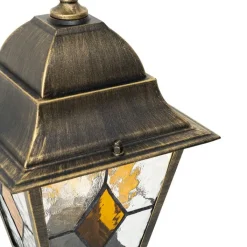 QAZQA Gartenbeleuchtung|Stehlampen Außen*Vintage Außenlaterne Antikgold 45 cm - Antigua