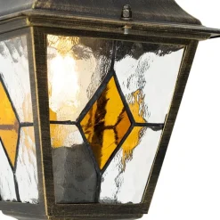 QAZQA Gartenbeleuchtung|Stehlampen Außen*Vintage Außenlaterne Antikgold 45 cm - Antigua