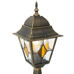 QAZQA Gartenbeleuchtung|Stehlampen Außen*Vintage Außenlaterne Antikgold 45 cm - Antigua