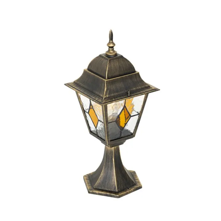 QAZQA Gartenbeleuchtung|Stehlampen Außen*Vintage Außenlaterne Antikgold 45 cm - Antigua