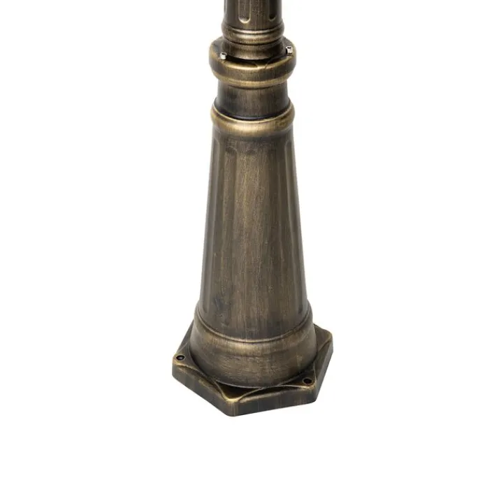 QAZQA Gartenbeleuchtung|Laternen Außen*Vintage Außenlaterne Antikgold 240 cm 2-flammig - Antigua