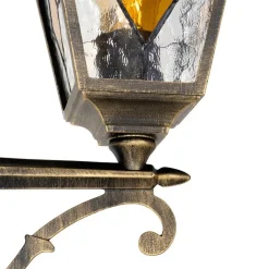 QAZQA Gartenbeleuchtung|Laternen Außen*Vintage Außenlaterne Antikgold 240 cm 2-flammig - Antigua