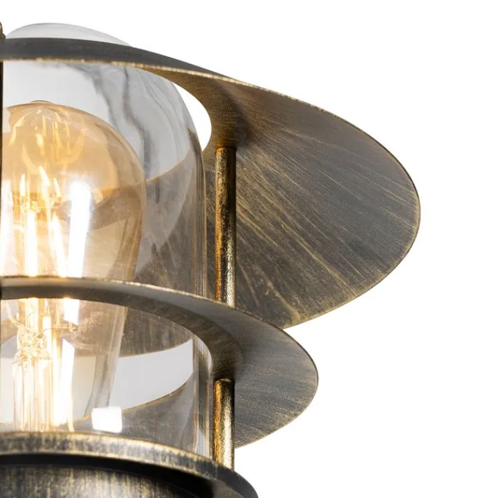 QAZQA Gartenbeleuchtung|Außenwandleuchten*Vintage Außenwandleuchte Antikgold IP44 - Prato