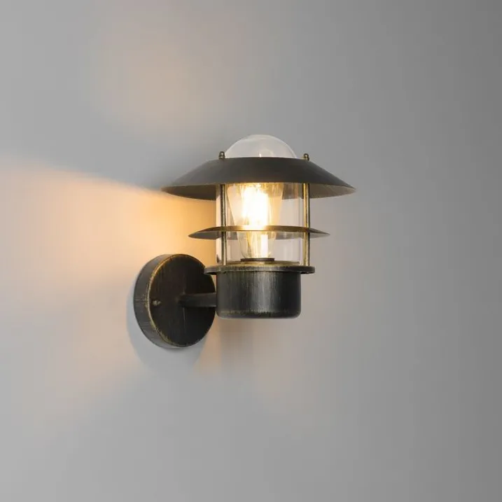 QAZQA Gartenbeleuchtung|Außenwandleuchten*Vintage Außenwandleuchte Antikgold IP44 - Prato