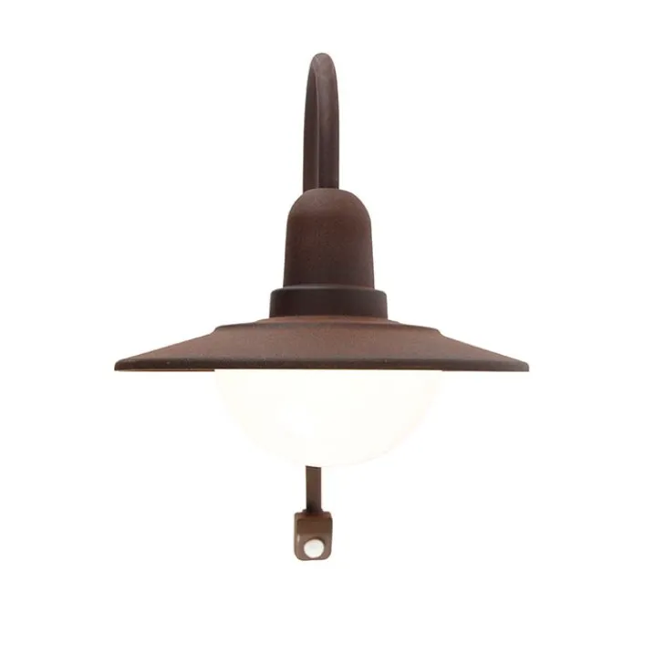 Trio Leuchten Gartenbeleuchtung|Außenleuchten Mit Sensor*Vintage Außenwandleuchte braun IP44 Bewegungsmelder - Herman