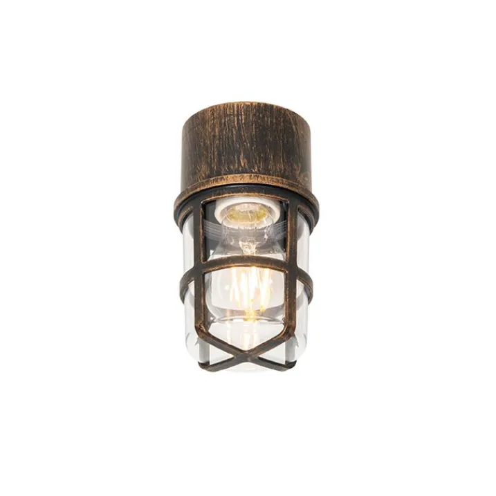 QAZQA Badezimmerlampen|Deckenleuchten Außen*Vintage Außenwandleuchte schwarz IP54 - Kiki