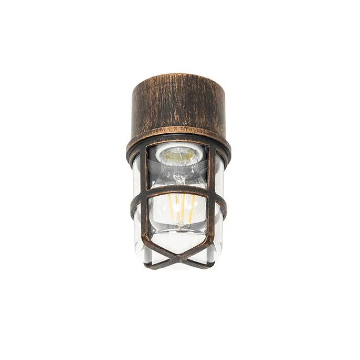 QAZQA Badezimmerlampen|Deckenleuchten Außen*Vintage Außenwandleuchte schwarz IP54 - Kiki