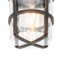 QAZQA Badezimmerlampen|Deckenleuchten Außen*Vintage Außenwandleuchte schwarz IP54 - Kiki