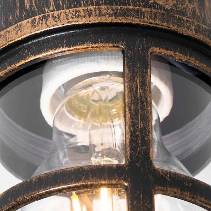 QAZQA Badezimmerlampen|Deckenleuchten Außen*Vintage Außenwandleuchte schwarz IP54 - Kiki