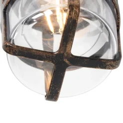 QAZQA Badezimmerlampen|Deckenleuchten Außen*Vintage Außenwandleuchte schwarz IP54 - Kiki