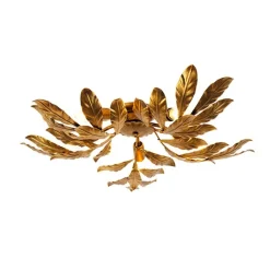 QAZQA Küchenlampen|Deckenleuchten*Vintage Deckenlampe Antik Gold 5-flammig - Linde