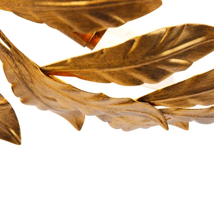 QAZQA Küchenlampen|Deckenleuchten*Vintage Deckenlampe Antik Gold 5-flammig - Linde