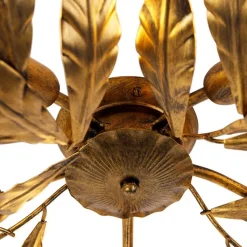 QAZQA Küchenlampen|Deckenleuchten*Vintage Deckenlampe Antik Gold 5-flammig - Linde