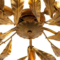 QAZQA Küchenlampen|Deckenleuchten*Vintage Deckenlampe Antik Gold 5-flammig - Linde