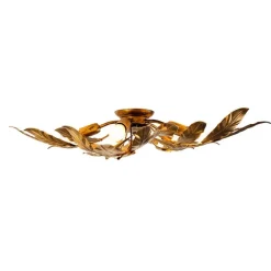 QAZQA Küchenlampen|Deckenleuchten*Vintage Deckenlampe Antik Gold 5-flammig - Linde