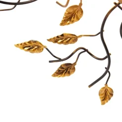 QAZQA Deckenleuchten|Wohnzimmerlampen*Vintage Deckenlampe schwarz mit Gold 50 cm 3 Lichter - Foglie