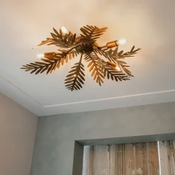 QAZQA Schlafzimmerlampen|Küchenlampen*Vintage Deckenleuchte 5-flammig Gold - Botanica