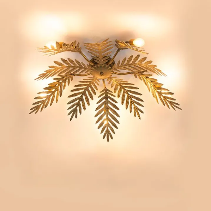 QAZQA Schlafzimmerlampen|Küchenlampen*Vintage Deckenleuchte 5-flammig Gold - Botanica