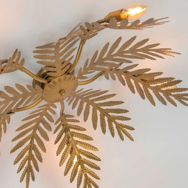 QAZQA Schlafzimmerlampen|Küchenlampen*Vintage Deckenleuchte 5-flammig Gold - Botanica
