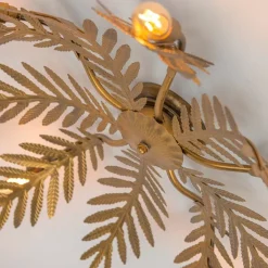 QAZQA Schlafzimmerlampen|Küchenlampen*Vintage Deckenleuchte 5-flammig Gold - Botanica