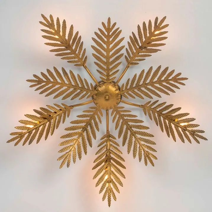 QAZQA Schlafzimmerlampen|Küchenlampen*Vintage Deckenleuchte 5-flammig Gold - Botanica