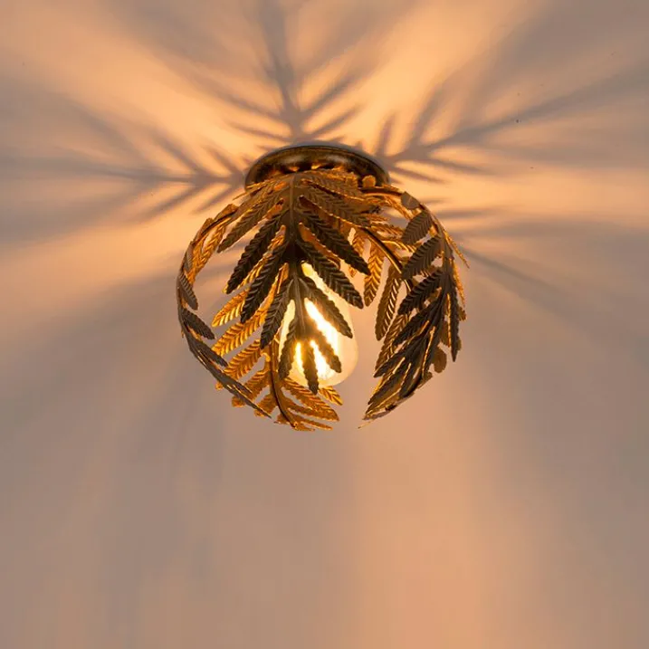 QAZQA Schlafzimmerlampen|Küchenlampen*Vintage Deckenleuchte Gold 24 cm - Botanica
