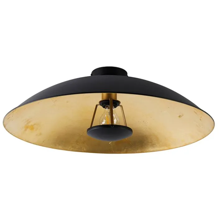 QAZQA Schlafzimmerlampen|Küchenlampen*Vintage Deckenleuchte schwarz mit Gold 60 cm - Emilienne Novo