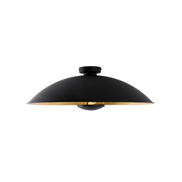 QAZQA Schlafzimmerlampen|Küchenlampen*Vintage Deckenleuchte schwarz mit Gold 60 cm - Emilienne Novo