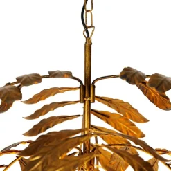 QAZQA Pendelleuchten|Wohnzimmerlampen*Vintage Hängelampe Antik Gold 60 cm - Linde