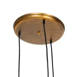 QAZQA Pendelleuchten|Wohnzimmerlampen*Vintage Hängelampe Messing 3-flammig - Botanica